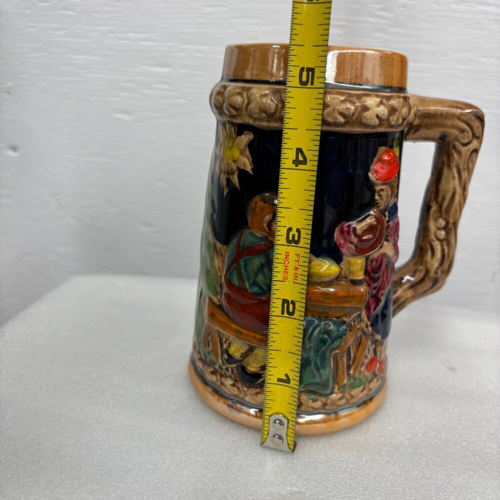 1950s Gift Craft Japan Drinking Bavarian Friends Porcelain Stein Vintage - Picture 7 of 9